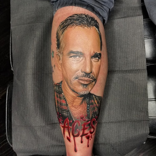 Explore father and daughter c.r.p.s tattoo ideas, creative tattoo ideas in Chatham, available at Cloud N9ne Tattoo Studio