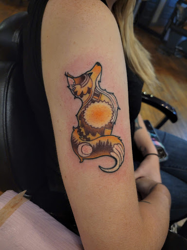 Explore mens color sleeve tattoo ideas, creative tattoo ideas in Canon City, available at Tattoos By Richie Streate