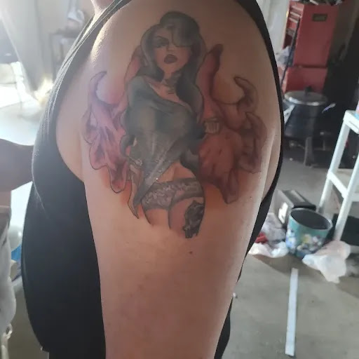 Explore afro samurai tattoo ideas, creative tattoo ideas in Apple Valley, available at Tried and True Tattoo Parlor