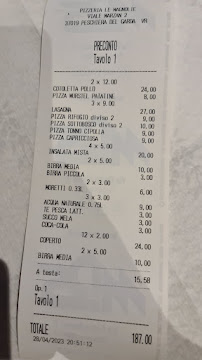 Pizzeria Ristorante pizzeria le Magnolie à Peschiera del Garda - menu / carte