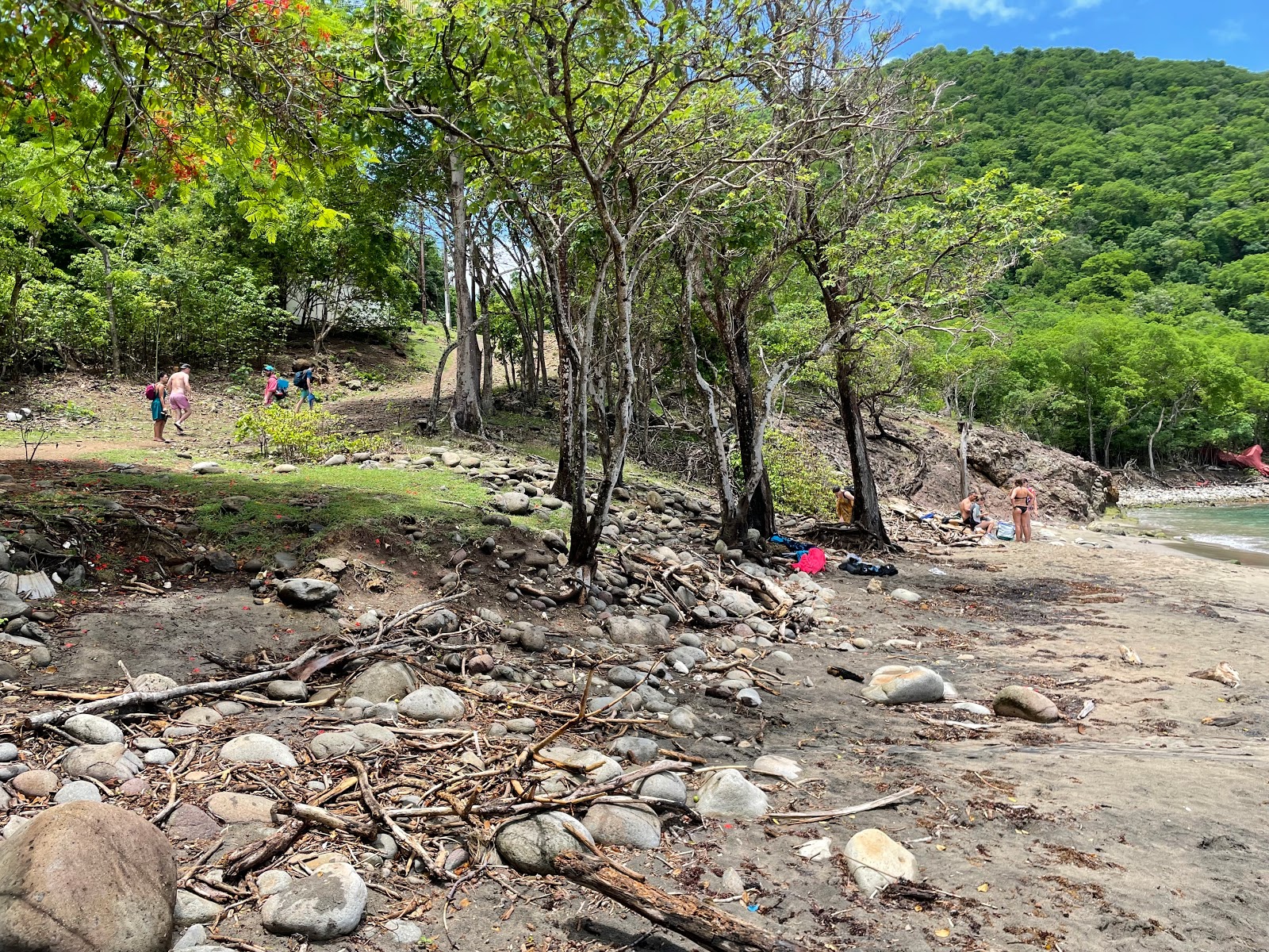 Foto af Plage de l'Anse Crawen bakket op af klipperne