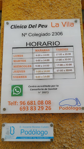 Clínica Podológica Inocente Morales en Villajoyosa, Alicante