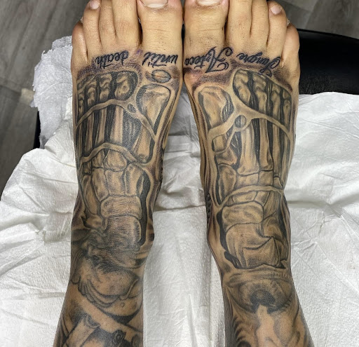 Explore floral sleeve tattoo ideas, creative tattoo ideas in Holland, available at Mi Vida Ink