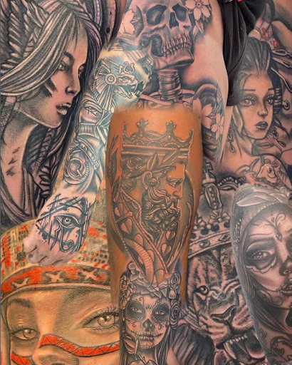 Explore pain tattoo ideas, creative tattoo ideas in Denver, available at Denvers Competitive Ink