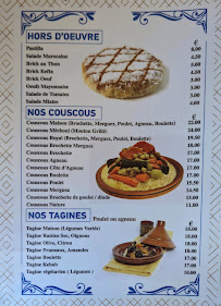 Menu du Le Maroc à Clamart