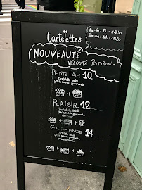 Tartelettes à Paris menu