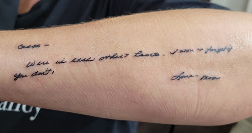 Explore blue line tattoo ideas, creative tattoo ideas in El Paso, available at Pumping Ink Tattoo Parlor