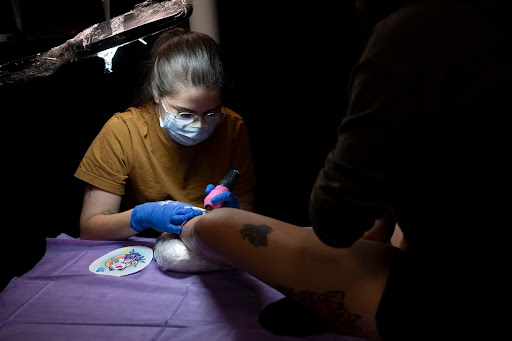 Explore watercolor flower tattoo ideas, creative tattoo ideas in Goose Creek, available at Red Kirin Tattoo