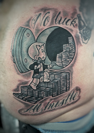 Explore blue flame tattoo ideas, creative tattoo ideas in Fort Myers, available at Loyal 2 The Coil Tattoos & Piercings (Edison Mall Location Entrance F)