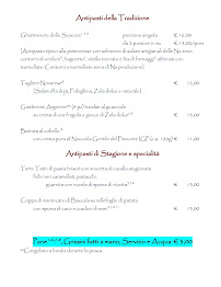 Restaurant italien La Locanda delle due Suocere à Novara (la carte)