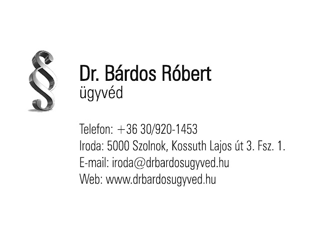 Dr. Bárdos Róbert ügyvéd - Szolnok