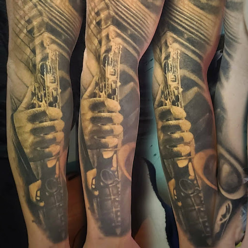 Explore tattoo ideas mother and son, creative tattoo ideas in Pueblo, available at Spellbound Electric Tattoos