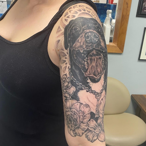 Explore racoon tattoo ideas, creative tattoo ideas in Aurora, available at Ronin Tattoo Studio INC