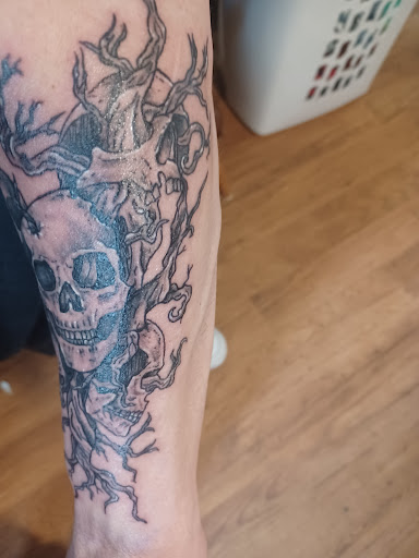 Explore shoulder cap tattoo ideas, creative tattoo ideas in Randolph, available at Ink & Iron Tattoo LTD