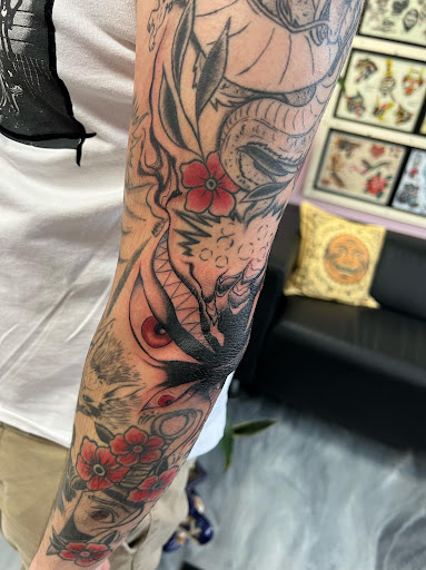 Explore half sleeve family tattoo ideas, creative tattoo ideas in Matthews, available at Opal Heart Tattoo