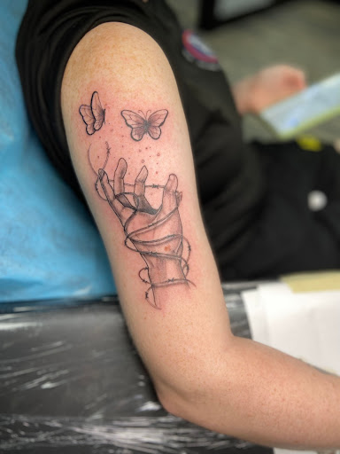Explore small lil peep tattoo ideas, creative tattoo ideas in El Paso, available at American Tattoo Society of Ft Bliss