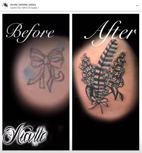 Explore flower finger tattoo ideas, creative tattoo ideas in Concord, available at Capital City Tattoo LLC