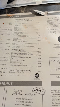 Menu / carte de L'embarcadère Restaurant à Cabourg