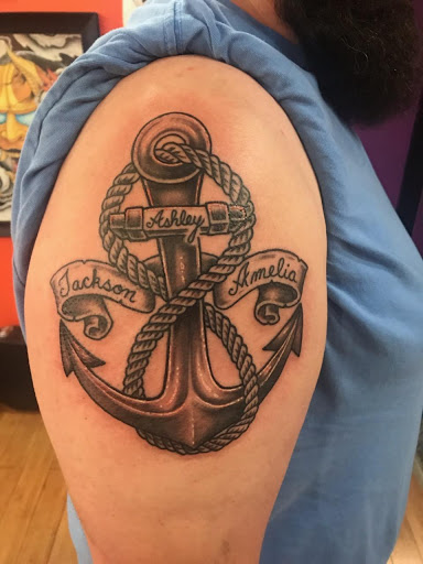 Explore tattoo sleeve ideas music, creative tattoo ideas in Columbus, available at Sweet Baby Octane