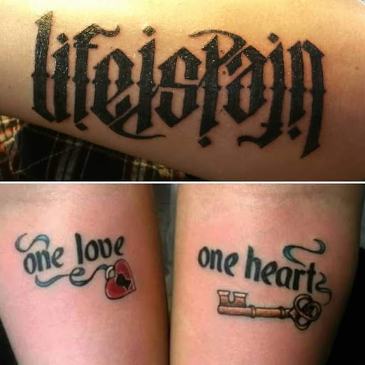 Explore thigh tattoo ideas woman, creative tattoo ideas in Elko, available at Custom Tattoos and Body Piercing Studio