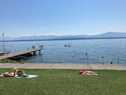 Piscine de Colovray'in fotoğrafı düz bir kıyı şeridi ile birlikte