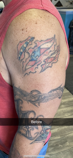 Explore feminine sleeve tattoo ideas, creative tattoo ideas in Goose Creek, available at Red Kirin Tattoo