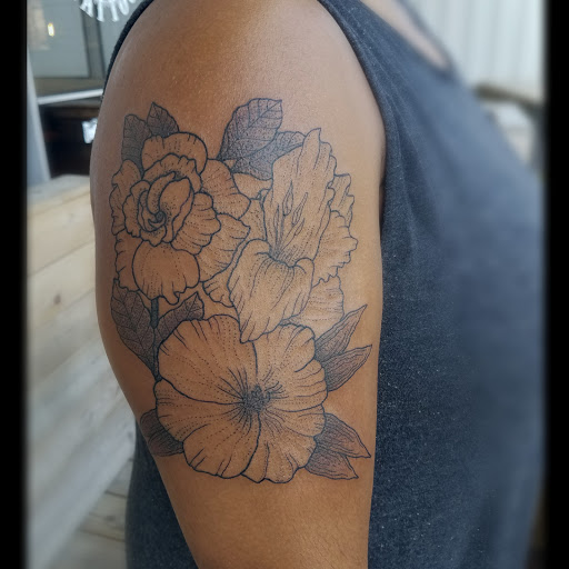 Explore 3 percent tattoo ideas, creative tattoo ideas in Lees Summit, available at Bleeding Heart Tattoo