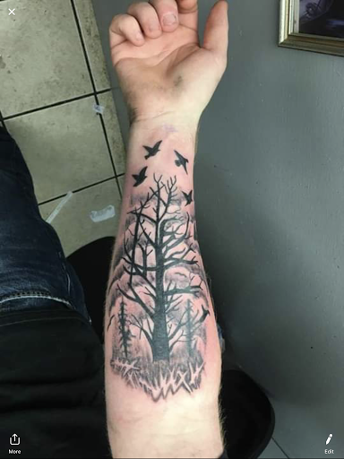 Explore family tree tattoo idea, creative tattoo ideas in Frankfort, available at Ambitious ink