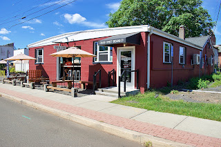 A row of beer taps