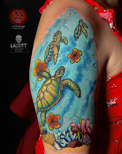 Explore forearm name tattoo ideas, creative tattoo ideas in Lancaster, available at  23 Tattoo Shop