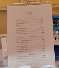 Menu / carte de Fredo Pasticceria Gelateria Artigianale à Pienza