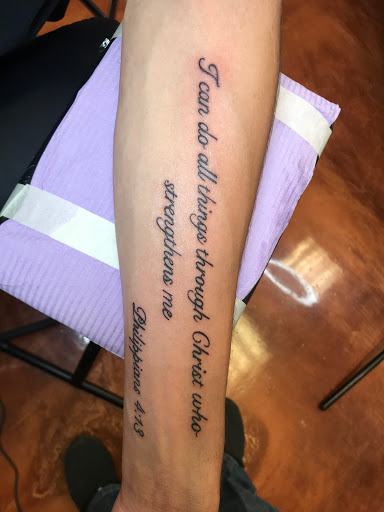 Explore cool name tattoo ideas, creative tattoo ideas in Aledo, available at Elevated Tattoo & Piercing