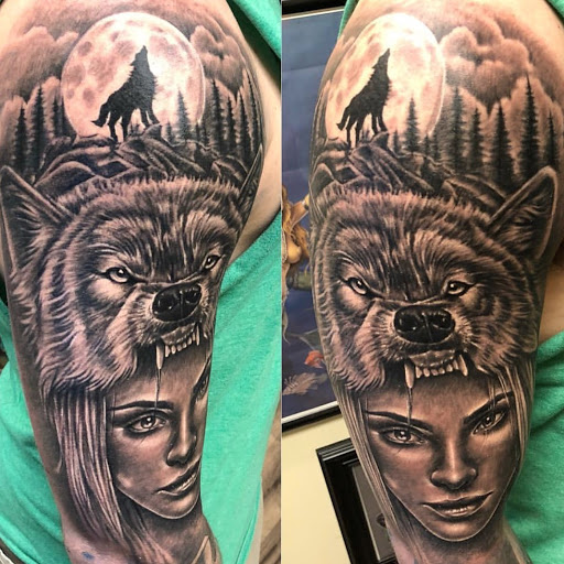 Explore leg tattoo ideas black male, creative tattoo ideas in Atlanta, available at Golden Anchor Tattoo