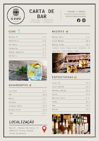 Menu / carte de O Pipo Restaurant à Torres Vedras