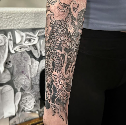 Explore badass neck tattoo ideas, creative tattoo ideas in San Diego, available at Crybaby Tattoo