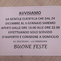 Carte du Chez Remo à Turin