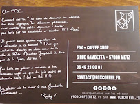 #Fox Coffee Shop (Metz) à Metz menu