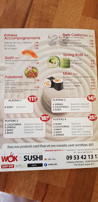 Wok&sushi à Vénissieux menu