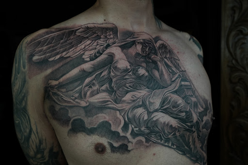 Explore thistle tattoo ideas, creative tattoo ideas in Fountain Valley, available at Lowrider Tattoo Studios