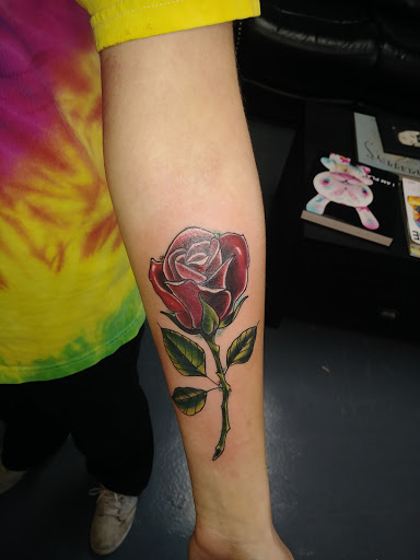 Explore side of neck tattoo ideas, creative tattoo ideas in Hanceville, available at Dodge City Tattoo Company
