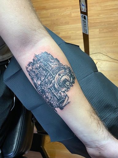 Explore womens leg sleeve tattoo ideas, creative tattoo ideas in Getzville, available at Grit And Stone Tattoo