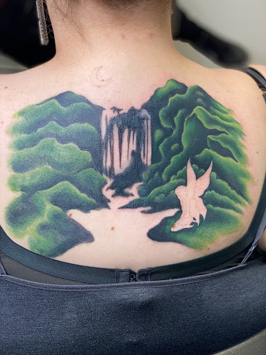 Explore upper arm tattoo ideas for men, creative tattoo ideas in Marietta, available at Sink or Swim Studio and Gallery