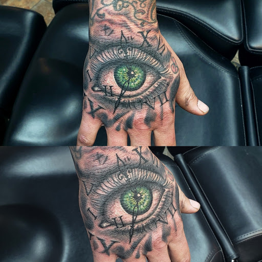 Explore grim reaper sleeve tattoo ideas, creative tattoo ideas in Billings, available at Sovereign Tattoo