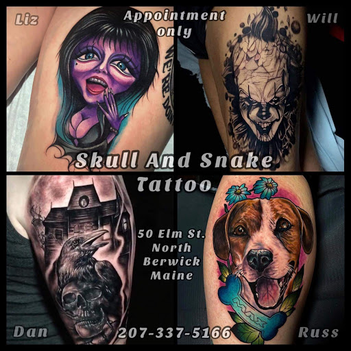 Explore small bum tattoo ideas for females, creative tattoo ideas in North Berwick, available at Skull and Snake Tattoo Studio Art Gallery