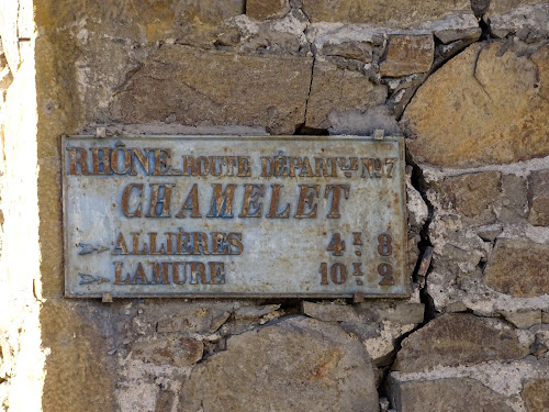 Plaque de cocher à Chamelet