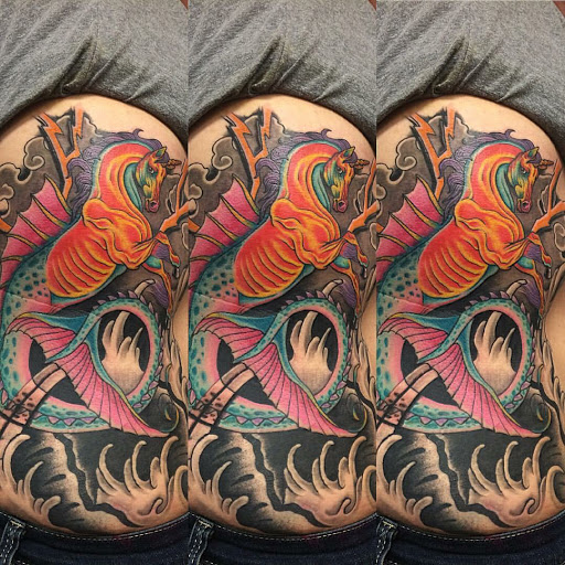 Explore tattoo ideas chest piece, creative tattoo ideas in Pikeville, available at Sacred Mountain Tattoo