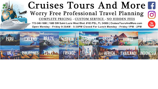 Travel Agency «St. Lucie West Cruises, Tours & More», reviews and photos, 1680 St Lucie W Blvd #103, Port St Lucie, FL 34986, USA