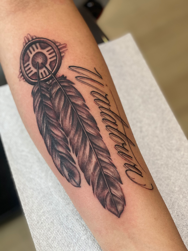 Explore fingerprint heart tattoo ideas, creative tattoo ideas in Castle Rock, available at Studio 38 Tattoo and Gallery
