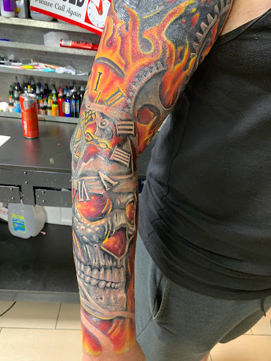 Explore line tattoo ideas for females, creative tattoo ideas in Sarasota, available at SEVEN SINS Tattoo Studio