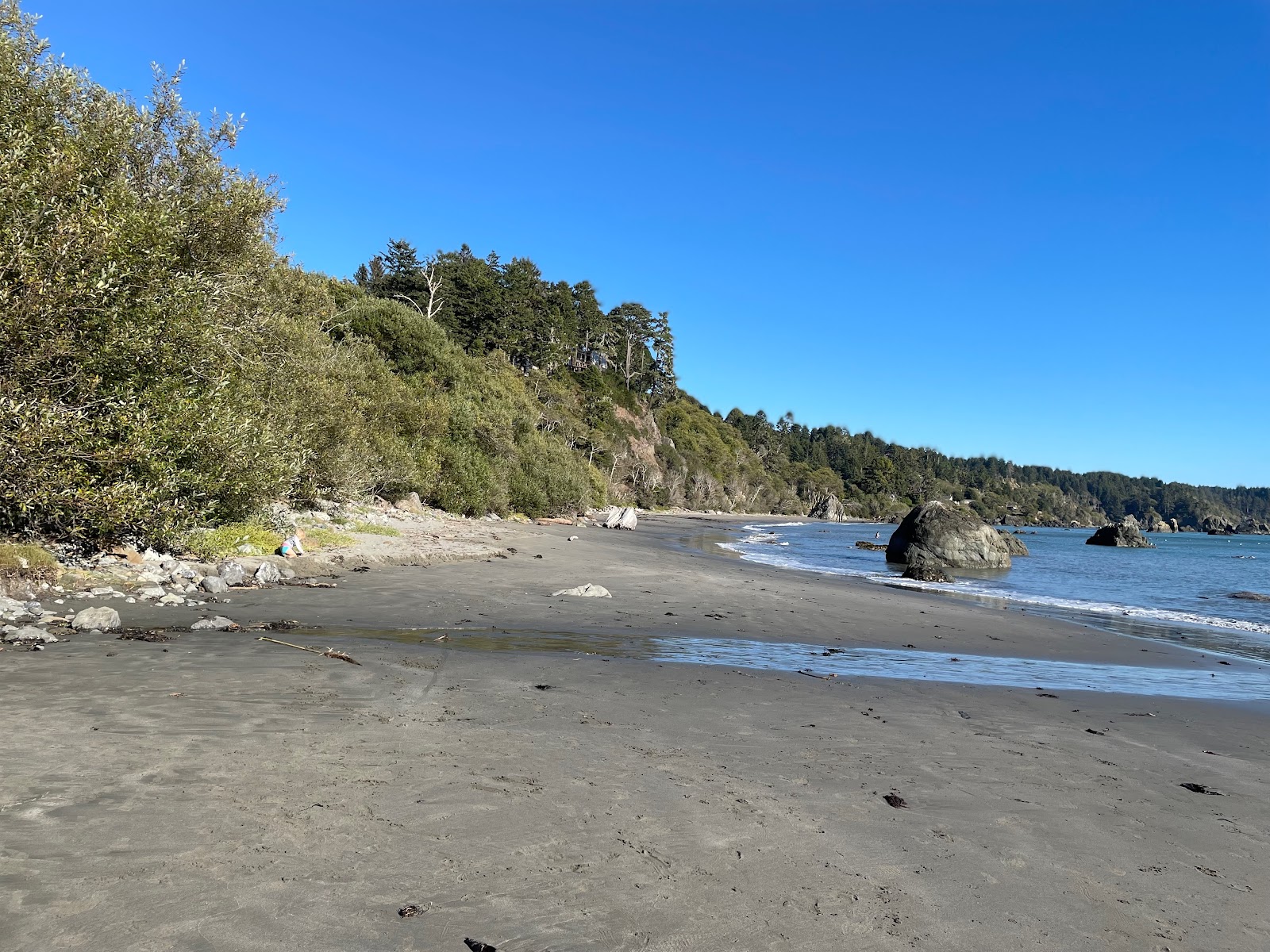 Foto von Old Home Beach mit grauer sand & felsen Oberfläche